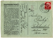 Dachau Concentration Camp Letter From 1940 & Envelope, Both on Dachau Stationery